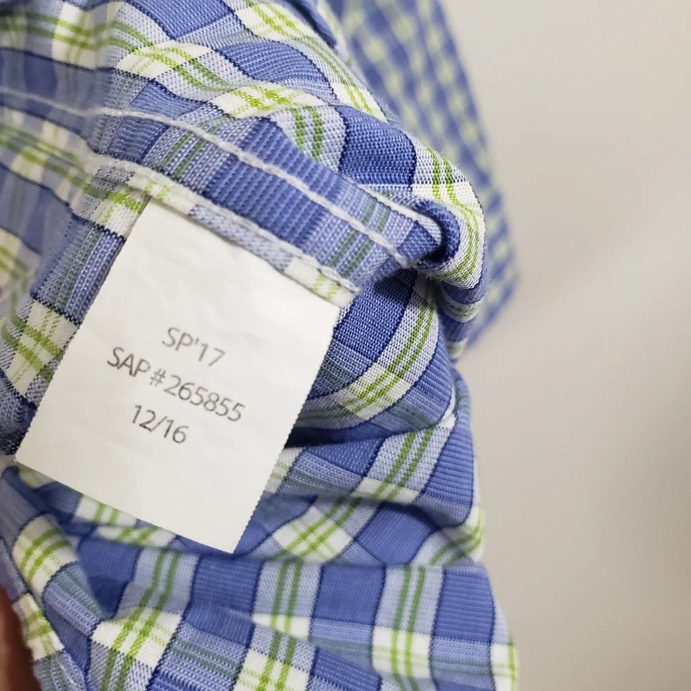 NAUTICA men's plaid button down shirt Sz 15.5